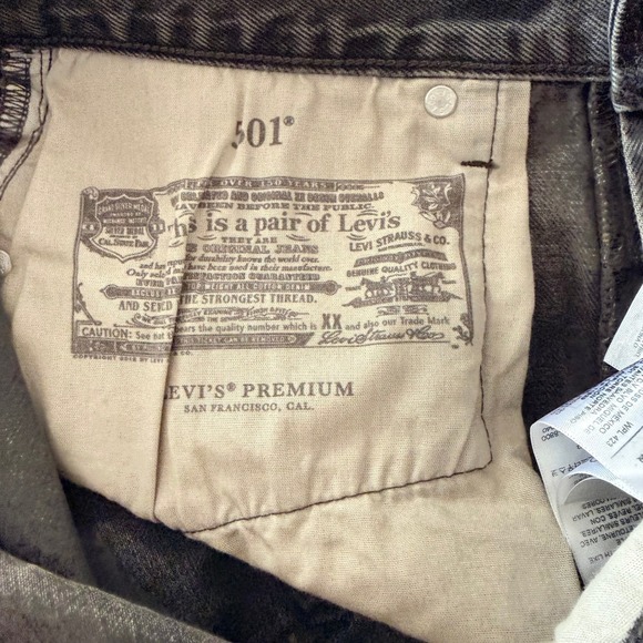Levi's 501 90s fit Premium Women's Gray Denim Jeans W30 L30 - Picture 5 of 9
